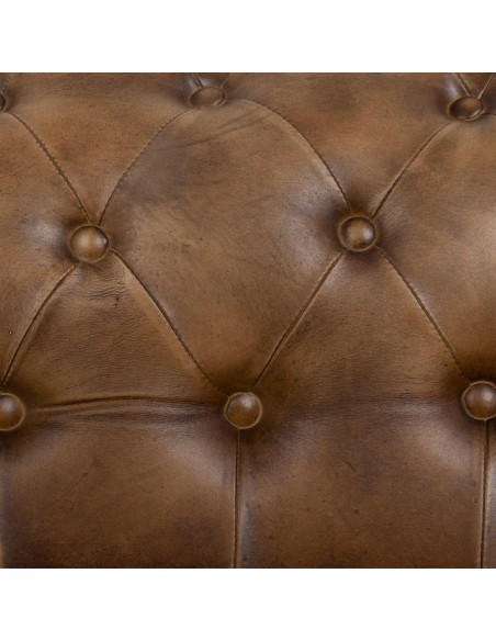 SOFÁ 2 PLAZAS MARRÓN PIEL SALÓN 153 X 83 X 76 CM