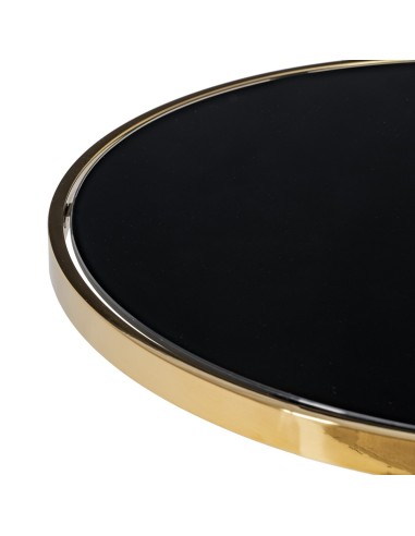 MESA AUXILIAR NEGRO-ORO 60 X 60 X 60 CM