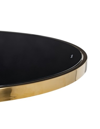 MESA AUXILIAR NEGRO-ORO 60 X 60 X 60 CM