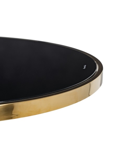 MESA AUXILIAR NEGRO-ORO 60 X 60 X 60 CM