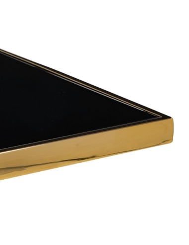 MESA AUXILIAR NEGRO-ORO 60 X 60 X 60 CM