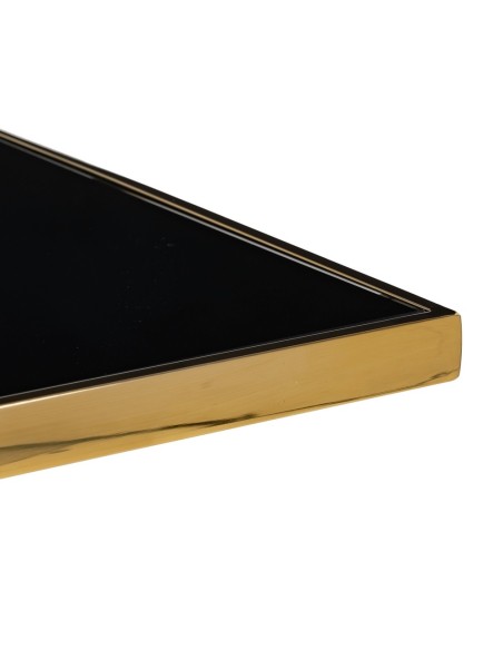 MESA AUXILIAR NEGRO-ORO 60 X 60 X 60 CM