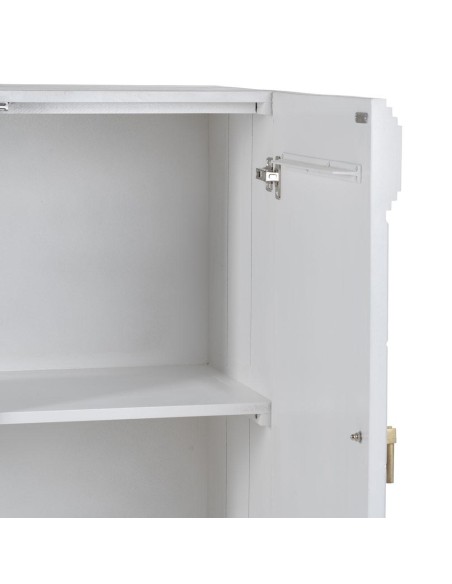 ARMARIO BLANCO-ORO MADERA / METAL SALÓN 92 X 43 X 116 CM