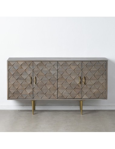 APARADOR GRIS MADERA / METAL SALÓN 152,50 X 41 X 85 CM