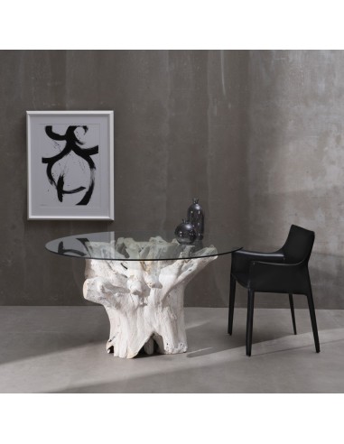 MESA COMEDOR BLANCO ROZADO 140 X 140 X 75 CM