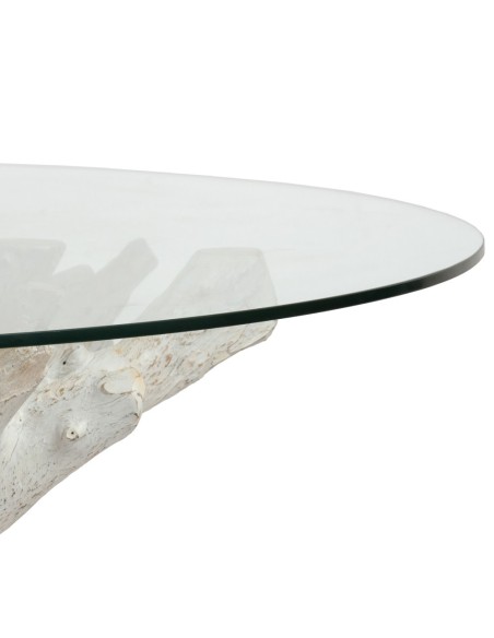 MESA COMEDOR BLANCO ROZADO 140 X 140 X 75 CM