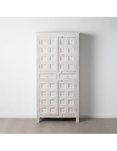 ARMARIO BLANCO MADERA DE MANGO 93 X 45 X 192 CM