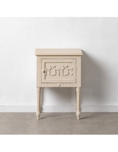 MESITA BEIGE DM-MADERA DORMITORIO 48 X 36,50 X 66,50 CM