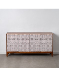 APARADOR NATURAL-BLANCO MADERA DE MANGO 160 X 40 X 80 CM