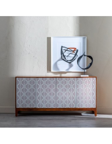 APARADOR NATURAL-BLANCO MADERA DE MANGO 160 X...