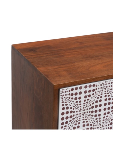 APARADOR NATURAL-BLANCO MADERA DE MANGO 160 X 40 X 80 CM