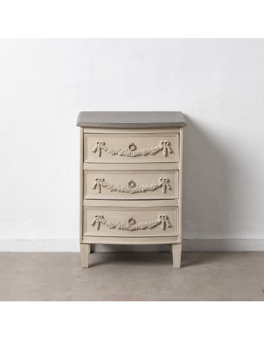 MESITA BEIGE-GRIS DM-MADERA DORMITORIO 55 X 45 X 76 CM