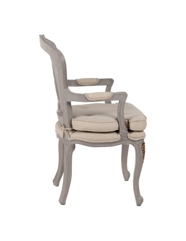 SILLÓN GRIS-BEIGE DM-MADERA SALÓN 58 X 52 X...
