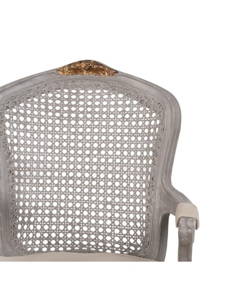 SILLÓN GRIS-BEIGE DM-MADERA SALÓN 58 X 52 X 98,50 CM