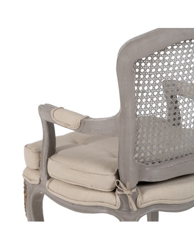 SILLÓN GRIS-BEIGE DM-MADERA SALÓN 58 X 52 X...