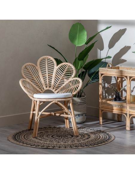 SILLA NATURAL RATÁN SALÓN 76 X 68 X 91 CM