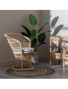 SILLÓN NATURAL RATÁN SALÓN 84 X 68 X 84 CM 2