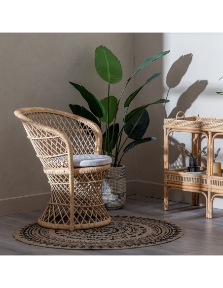 SILLÓN NATURAL RATÁN SALÓN 84 X 68 X 84 CM
