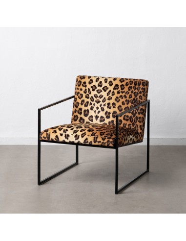 SILLÓN ANIMAL PRINT TEJIDO-METAL SALÓN 65 X 85 X 73 CM
