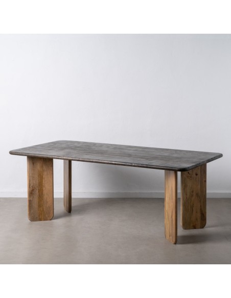 MESA COMEDOR NATURAL-MARRÓN 200 X 100 X 76 CM
