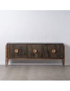 APARADOR NATURAL-MARRÓN MADERA DE MANGO 200 X 40 X 80 CM