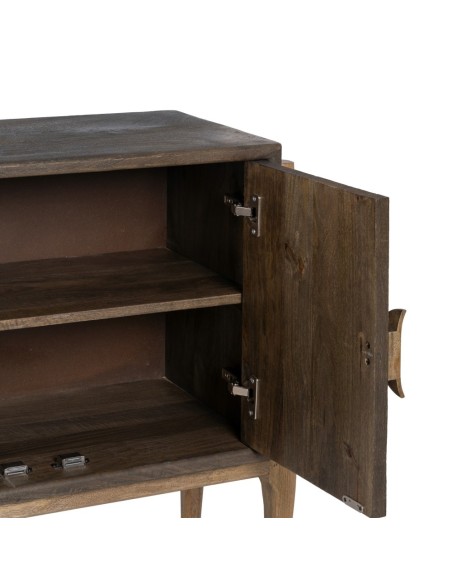 APARADOR NATURAL-MARRÓN MADERA DE MANGO 200 X 40 X 80 CM