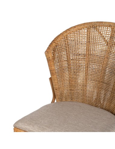 SILLA NATURAL RATÁN SALÓN 53 X 61,50 X 84,50 CM