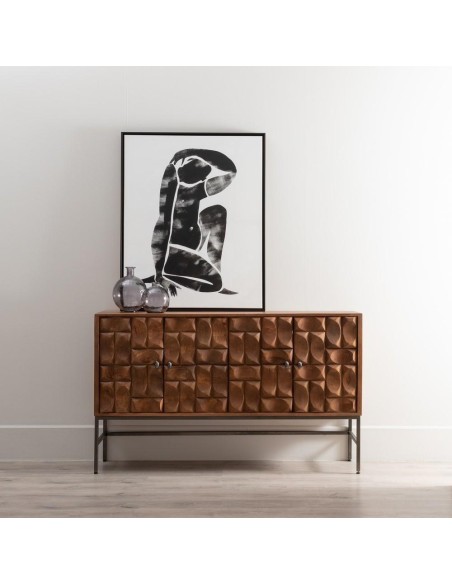 APARADOR natural Adom 147 X 41, MADEIRA MANGA MARROM