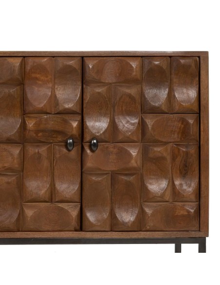 APARADOR natural Adom 147 X 41, MADEIRA MANGA MARROM