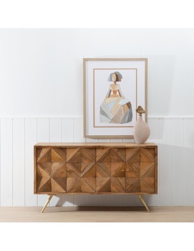 APARADOR NATURAL 155 X 42, MADERA DE MANGO y...