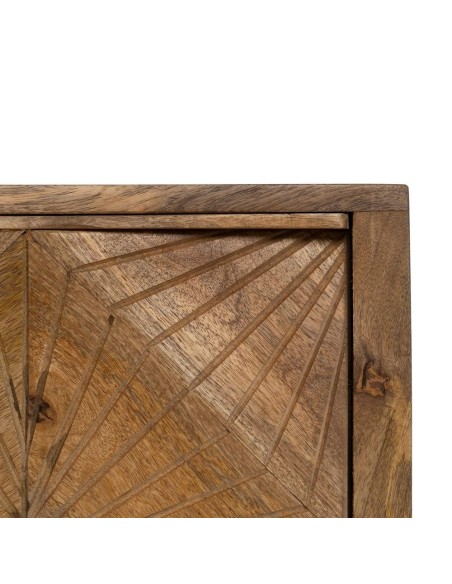 APARADOR NATURAL 155 X 42, MADEIRA MANGA e metal dourado