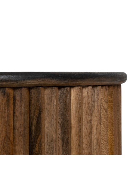 APARADOR NATURAL Kanda 153 X 41, MADEIRA DE MANGA e metal dourado