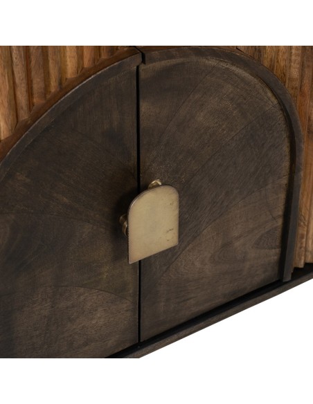 APARADOR NATURAL Kanda 153 X 41, MADEIRA DE MANGA e metal dourado