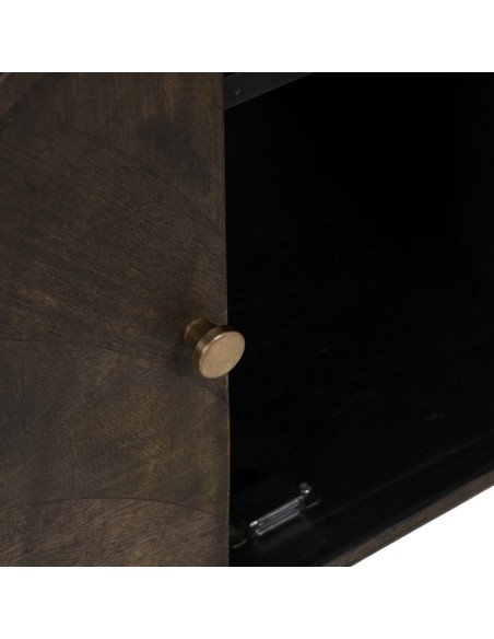 APARADOR NATURAL Kanda 153 X 41, MADEIRA DE MANGA e metal dourado