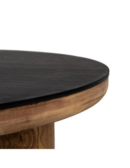 MESA CENTRO NATURAL Anong 90, MADERA DE PINO roble y negro
