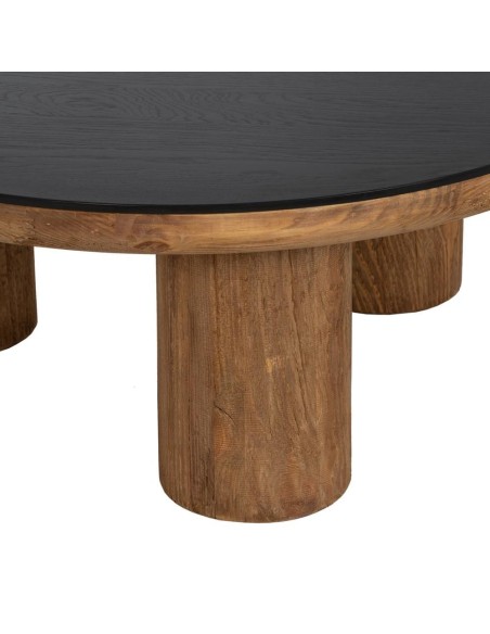 MESA DE CENTRO NATURAL Anong 90, MADEIRA DE PINHO, carvalho e preto