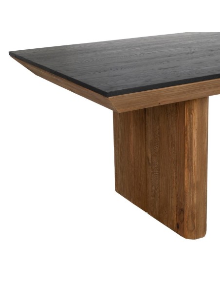 MESA DE JANTAR NATURAL Pakpao 240 X 100, carvalho e preto
