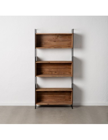 ESTANTERÍA NATURAL Somchai 91 X 35 X 190, MADERA y HIERRO
