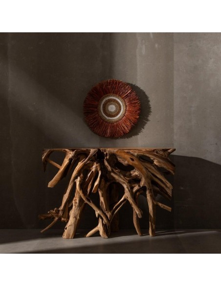CONSOLA DE ENTRADA RAIZ NATURAL 120 x 40, MADEIRA TECA