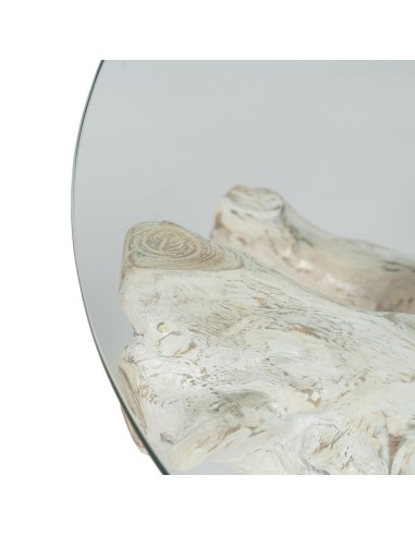 MESA CENTRO de cristal RAIZ 90 x 45, madera...