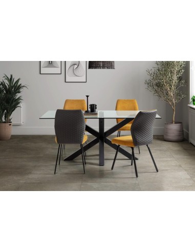 Mesa Argo de cristal 180 x 100 cm. Patas de...