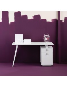 ESCRITORIO RUDY 140, BLANCO MATE 2