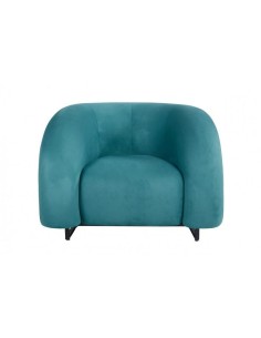 Butaca art deco ADDA, tapizado velvet turquesa 2