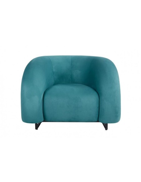 Butaca art deco ADDA, tapizado velvet turquesa
