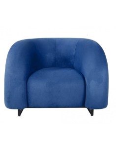 Butaca art deco ADDA, tapizado velvet azul 2