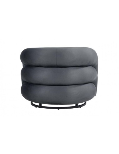 Butaca art deco ADDA, tapizado velvet gris