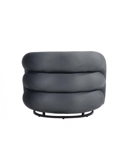 Butaca art deco ADDA, tapizado velvet gris