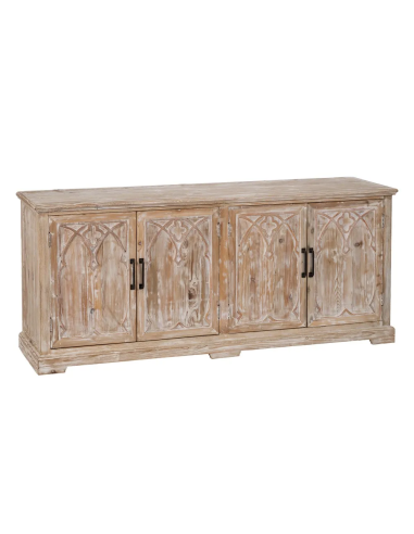 APARADOR Sunan 198 X 50, BLANCO ROZADO MADERA DE PINO
