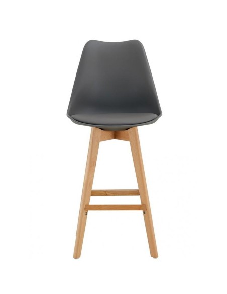 Taburete de cocina escandinavo 72, haya, plastico