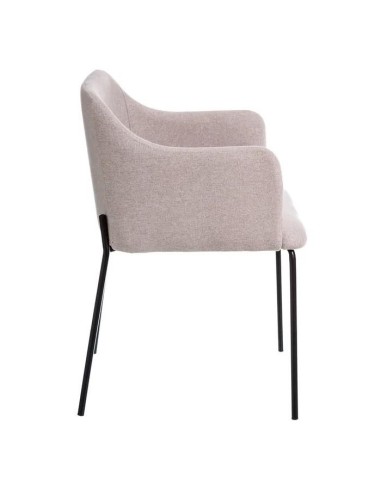 Silla con brazos Nadya tela gris o beige y...